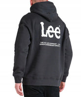 LEE LOGO LOOSE HOODIE MĘSKA BLUZA WASHED BLACK L83UTJON 112144595